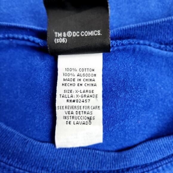 DC Comics Superman Logo Superhero Short Sleeve Blue & Red T-Shirt Men's Size XL - Picture 5 of 5